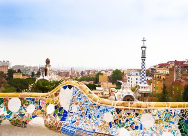Park Guell mimar Gaudi Barcelona, İspanya.