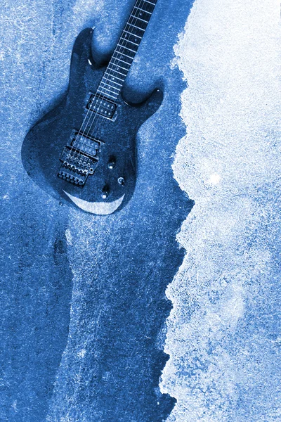 Fundo abstrato da guitarra da cor da água — Fotografia de Stock