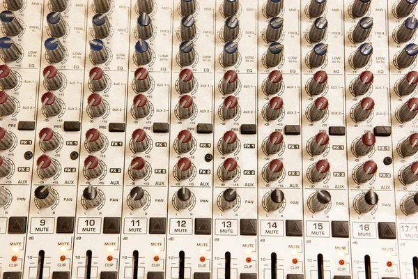 Estúdio de música mix console — Fotografia de Stock