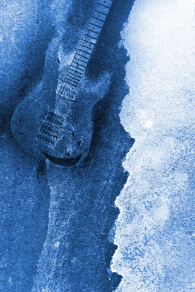 Abstrakte Aquarell Gitarre Hintergrund — Stockfoto