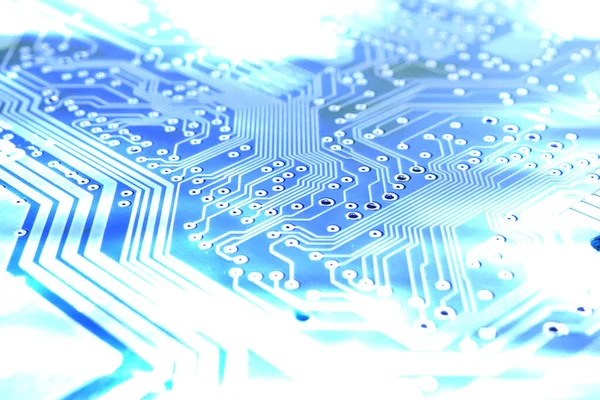 Microchip Background Close Electronic Circuit Board Processor — Stock Photo, Image