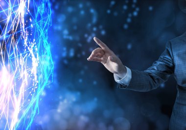 İş ve bilim için yapay zeka (yapay zeka) kavramı. Sinirsel ağlarla makine ve derin öğrenme.