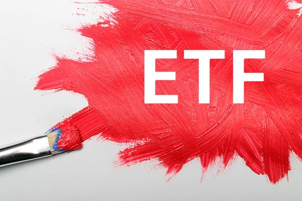 Etf Exchange Traded Fund Trade Market Ico Ipo Financial Technology — Stock Photo, Image