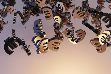 Emtia ticareti konsepti. Ayrıca piyango, veya tasarruf konsepti, 3D yorumlama