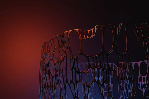 抽象的な未来的なビジネスの背景の壁紙 自然なネット形状 3Dレンダリング — ストック写真