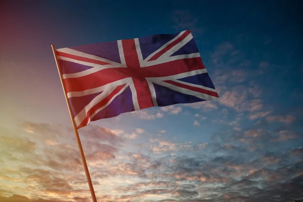 Flag United Kingdom Great Britain Northern Ireland Flying Wind Flag — Stock Photo, Image