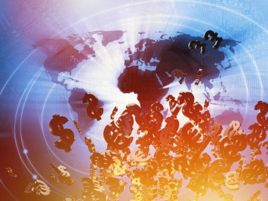 Emtia ticareti konsepti. Ayrıca piyango, veya tasarruf konsepti, 3D yorumlama