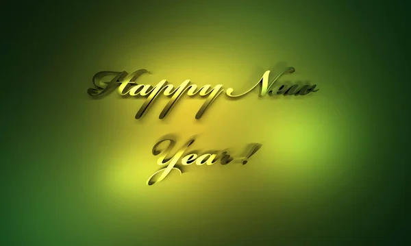 Happy New Year Modern Sign Stdio Lights Rendering — Stock Photo, Image