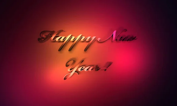 Happy New Year Modern Sign Stdio Lights Rendering — Stock Photo, Image