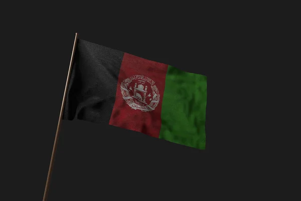 Flag Afghanistan Flying Wind Flag Pole Cloudy Day Rendering — Stock Photo, Image