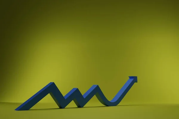 Növekedési Diagram Nyíl Stúdió Háttér Koncepció Üzleti Vezetés Sikeréhez Stratégiai — Stock Fotó