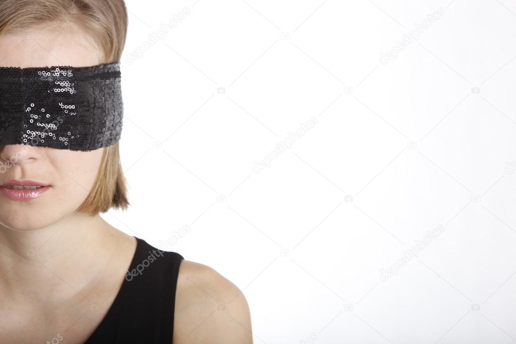 Blindfolded girl