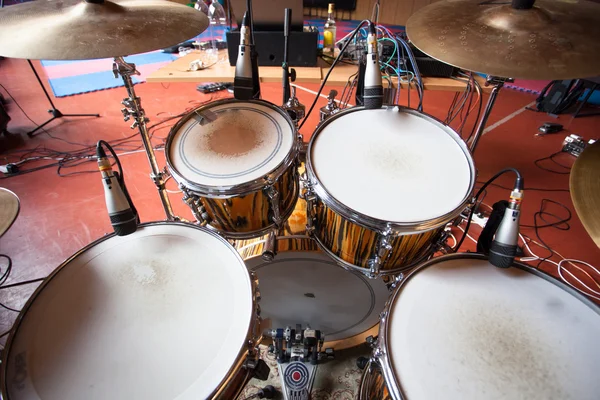 Schlagzeug im Studio Nahaufnahme — Stockfoto