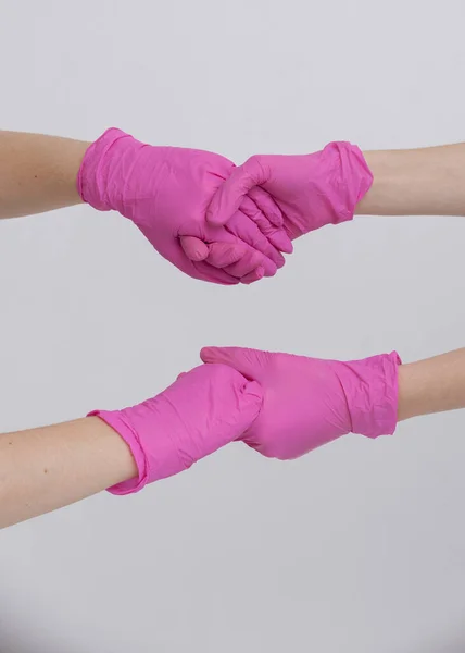 Pembe sıhhiye parlayan eller 