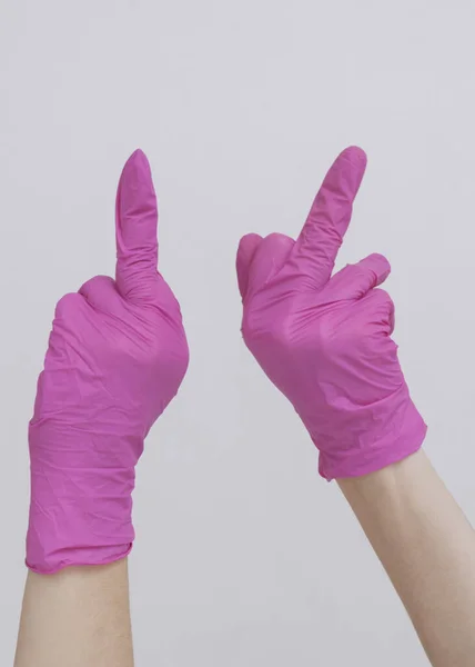 Pembe sıhhiye parlayan eller 