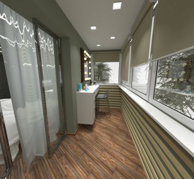 Dairenin iç kısmı 3 boyutlu yapılmış.