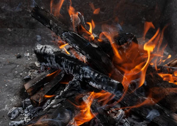 Embers Burning Fire Nature — Stock Photo, Image