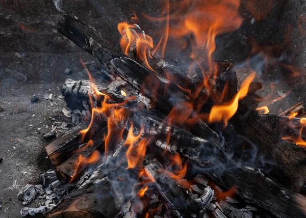 Embers Burning Fire Nature — Stock Photo, Image