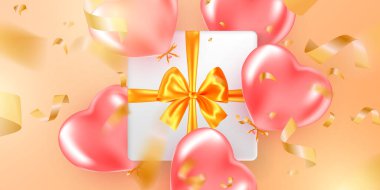 Sevgililer günü kartı konsepti. Romantik arkaplan.