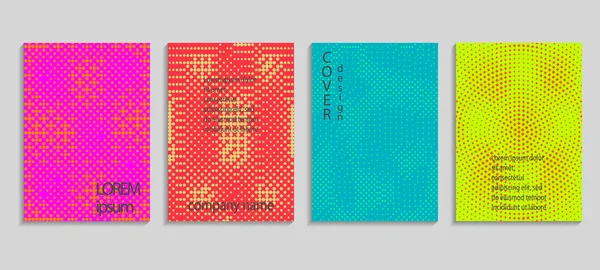 Minimale Abstrakte Vektorhalbton Designvorlage Für Das Cover Künftiger Geometrischer Gradienten — Stockvektor