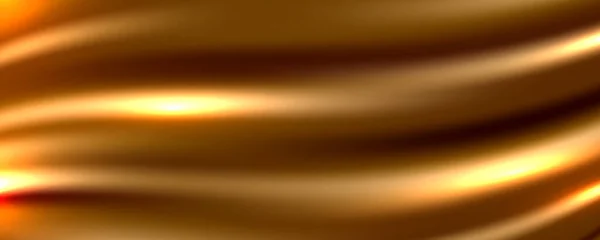 Золота Шовкова Тканина Абстрактний Фон Векторні Ілюстрації — стоковий вектор