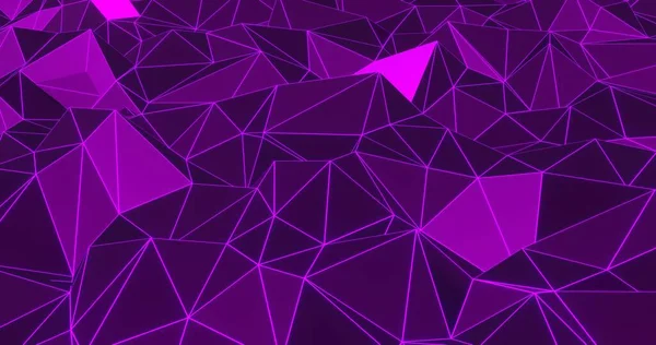 Neon geometric abstract background. 3d render