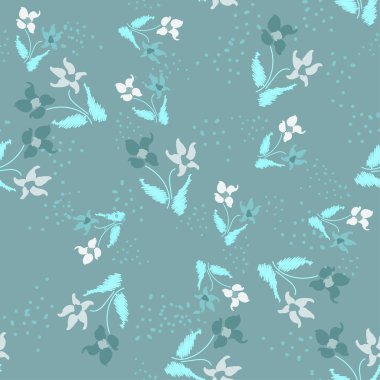 Küçük çiçeklerdeki basit şirin desen. Sefil şık Millefleur 'lar. Çiçeksiz elbise, imalat, duvar kağıtları, baskı, hediye paketi ve koleksiyon defteri.