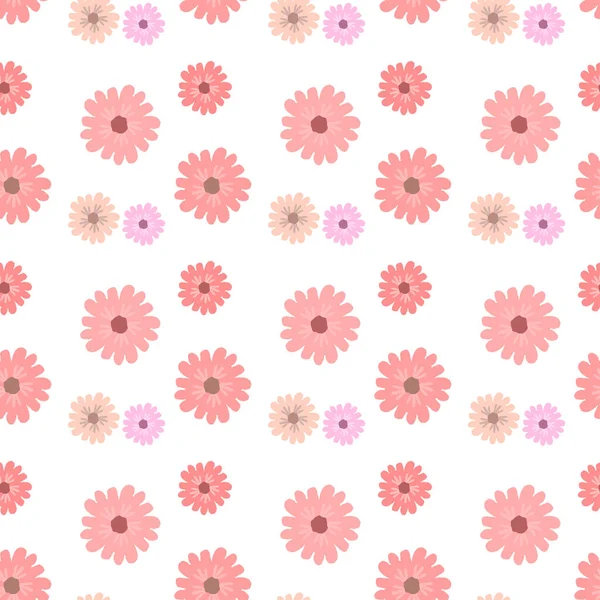 Padrão Bonito Simples Flores Pequenas Shabby Chiques Millefleurs Fundo Sem — Vetor de Stock