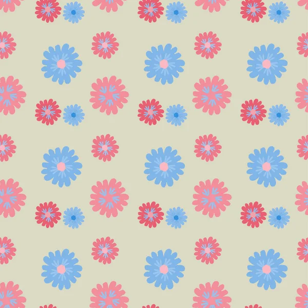 Padrão Bonito Simples Flores Pequenas Shabby Chiques Millefleurs Fundo Sem — Vetor de Stock