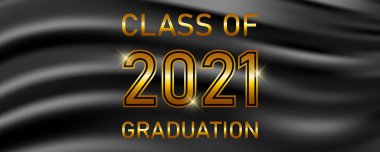 Kart, davet veya afiş için 2021 mezuniyet metin tasarımı sınıfı