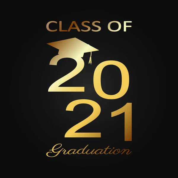 Graduierungstexte Für Karten Einladungen Oder Banner Der Klasse 2021 — Stockvektor