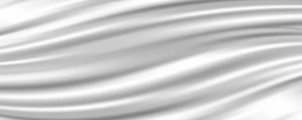 Абстрактна Біла Тканина Шовкова Текстура Молочні Хвилі Фону — стоковий вектор