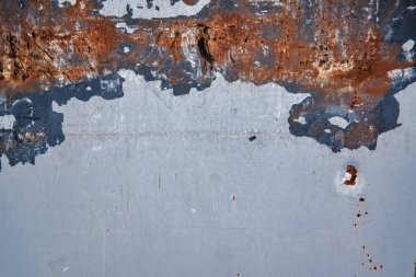 Eski metal boya dokusu. Demir kaplama arka plan. Pas ile boyanmış yüzey.