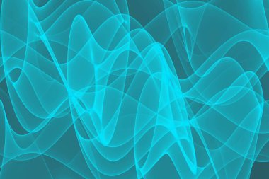 Soyut modern dinamik stil mavi dekoratif dalga afişi arkaplanı.