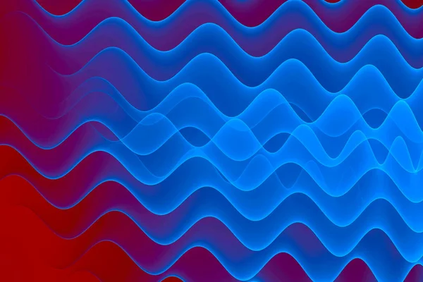 Абстрактный Современный Динамичный Стильный Синий Красный Декоративный Узор Волновой Баннер — стоковое фото