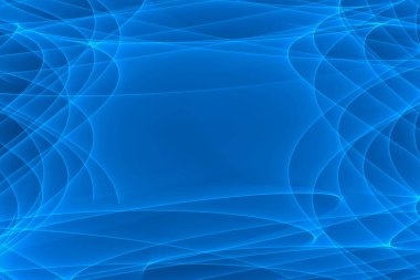 Soyut modern dinamik stil mavi dekoratif dalga afişi arkaplanı.