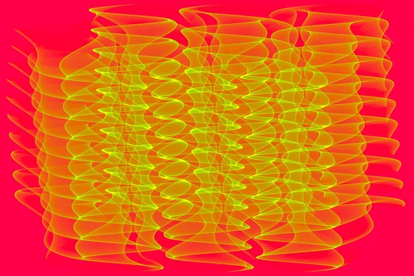 要旨現代的な動的スタイリッシュな赤と黄色の装飾パターン波バナーの背景 — ストック写真