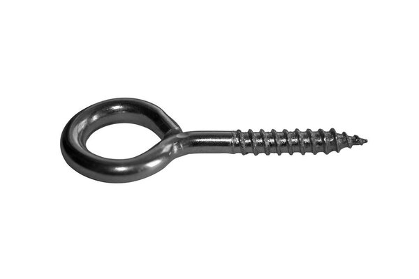 Зацепленные винтовые кольца изолировать на белом фоне.