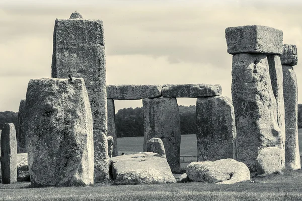 Stonehenge κοντά Salisbury, Wiltshire, Ηνωμένο Βασίλειο. Vintage φωτογραφία. — Φωτογραφία Αρχείου