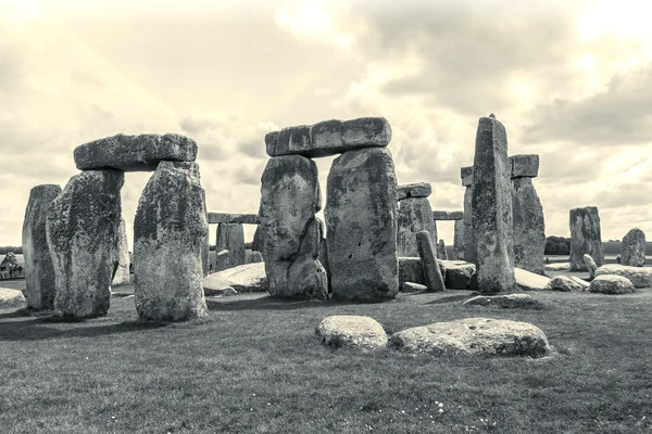 Stonehenge κοντά Salisbury, Wiltshire, Ηνωμένο Βασίλειο. Vintage φωτογραφία. — Φωτογραφία Αρχείου