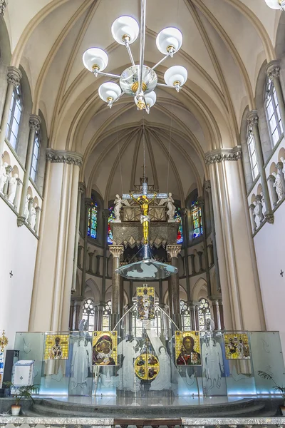 室内的大教堂的圣徒奥尔加和伊丽莎白，利沃夫，乌克兰 — 图库照片