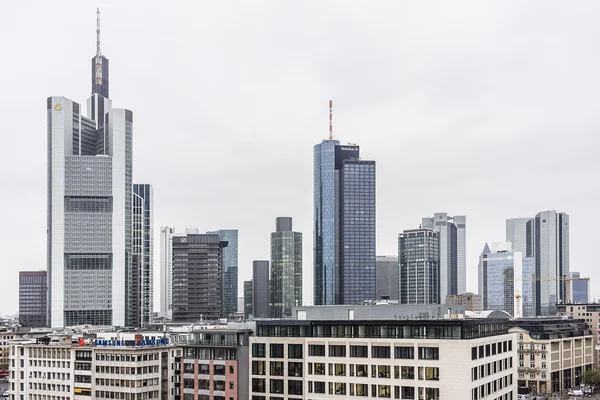 Letecký pohled na Frankfurt, Německo — Stock fotografie