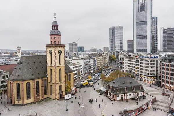 Luchtfoto van Frankfurt, Duitsland — Stockfoto