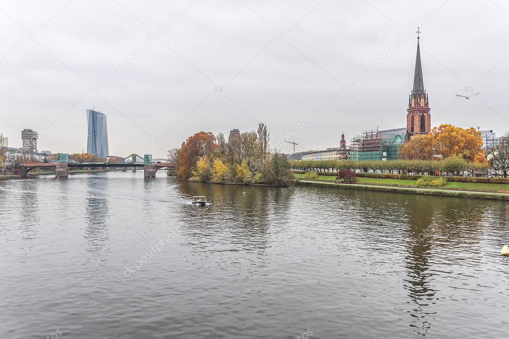 Embankment of river Main, Frankfurt am Maine, Germany