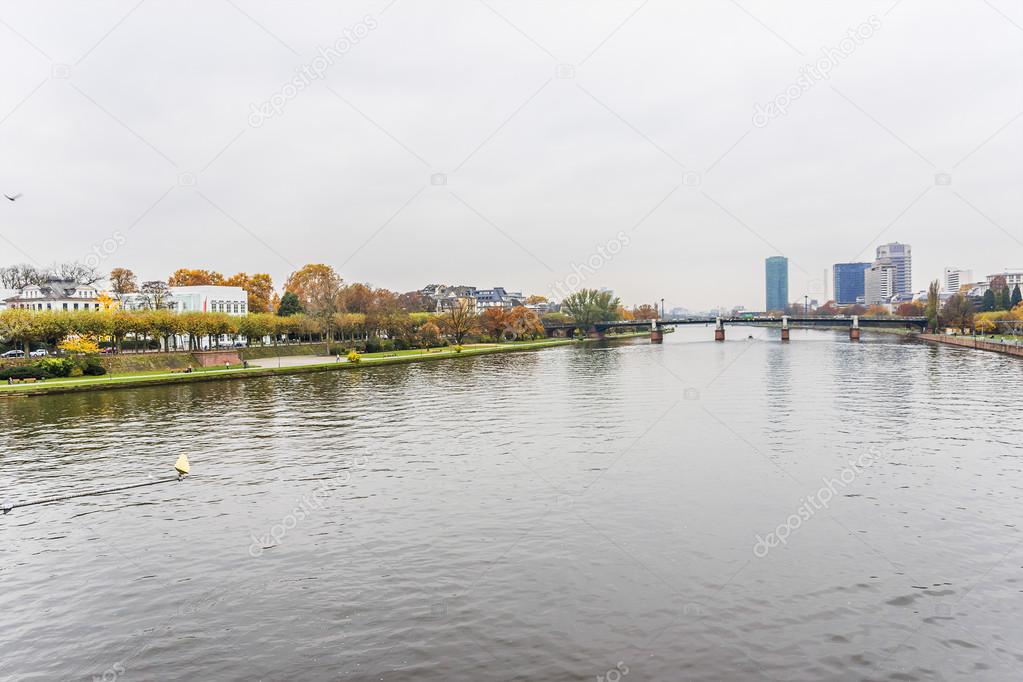 Embankment of river Main, Frankfurt am Maine, Germany