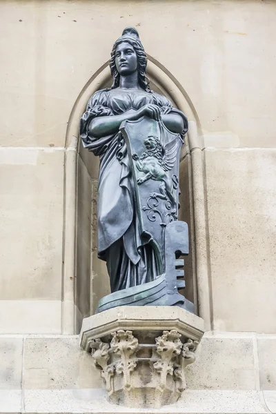 Johannes Gutenberg památník prvky, Frankfurt am Main, Německo. — Stock fotografie