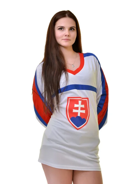 Slovakiska kvinnliga Fan — Stockfoto