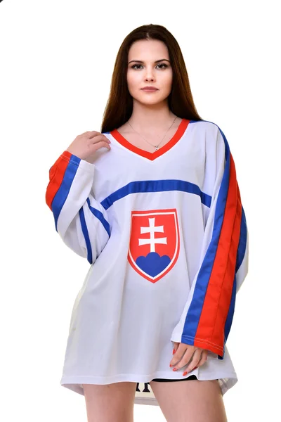 Slovakça kadın Fan — Stok fotoğraf