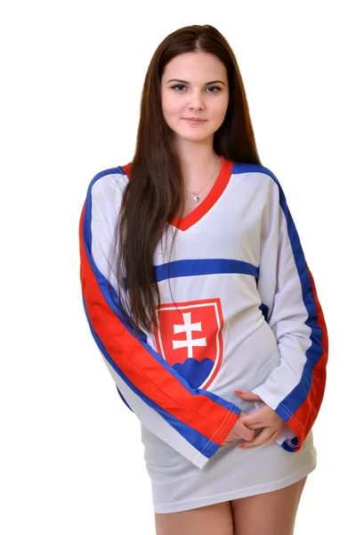 Slovakiska kvinnliga Fan — Stockfoto