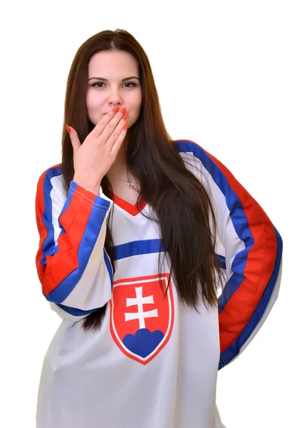 Slovakça kadın Fan — Stok fotoğraf